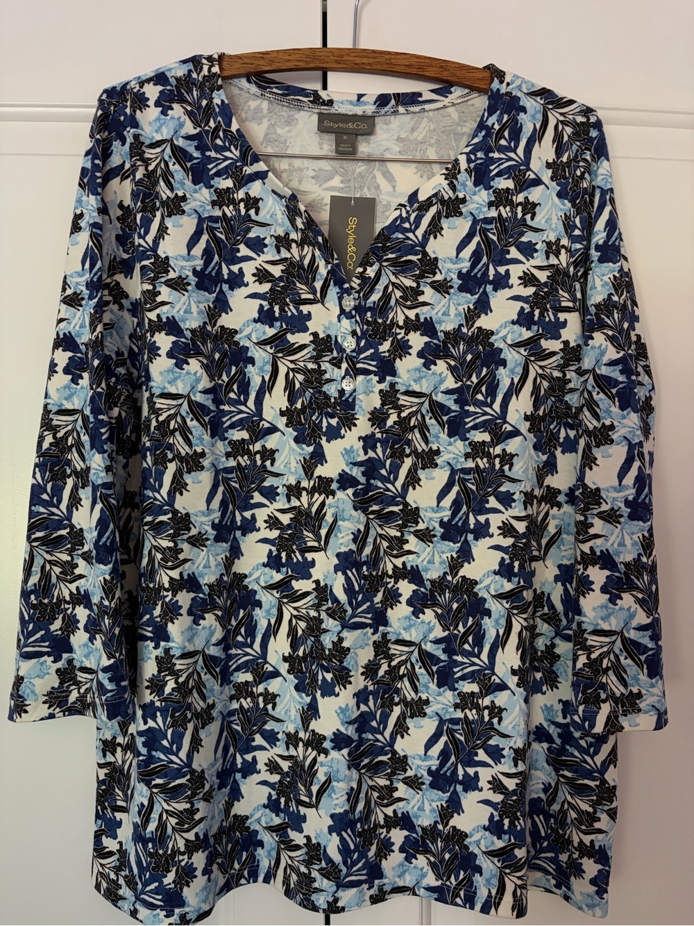 Set of 4 Style & Co. long sleeve Henley tops NWT size XL - Picture 6 of 7
